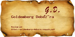 Goldemberg Debóra névjegykártya